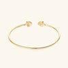 Heartshaped Moissanite Sterling Silver Electroplated Women's Bracelet