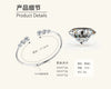 Heartshaped Moissanite Sterling Silver Electroplated Women's Bracelet