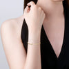 Heartshaped Moissanite Sterling Silver Electroplated Women's Bracelet