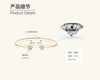 Heartshaped Moissanite Sterling Silver Electroplated Women's Bracelet