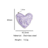 Heartshaped Stainless Steel Pendant With Dripping Oil Pattern For Jewelry Making