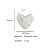 Heartshaped Stainless Steel Pendant With Dripping Oil Pattern For Jewelry Making
