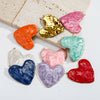 Heartshaped Stainless Steel Pendant With Dripping Oil Pattern For Jewelry Making