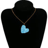 Heartshaped Stainless Steel Pendant With Dripping Oil Pattern For Jewelry Making