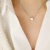 Heartshaped Titanium Steel Necklace Electroplated For Girls And Unisex Style