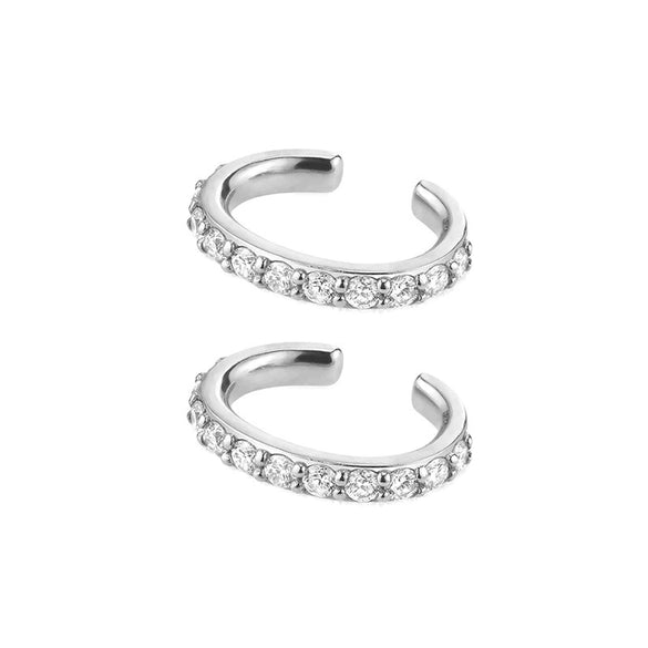 Heavy Industry Micropaved Zircon Earrings Copper Plated With Real Gold Geometric Light Luxury Style For Women Seiko