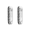 Heavy Industry Micropaved Zircon Earrings Copper Plated With Real Gold Geometric Light Luxury Style For Women Seiko
