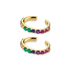 Heavy Industry Micropaved Zircon Earrings Copper Plated With Real Gold Geometric Light Luxury Style For Women Seiko