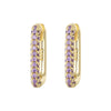 Heavy Industry Micropaved Zircon Earrings Copper Plated With Real Gold Geometric Light Luxury Style For Women Seiko