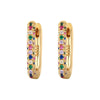 Heavy Industry Micropaved Zircon Earrings Copper Plated With Real Gold Geometric Light Luxury Style For Women Seiko