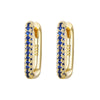 Heavy Industry Micropaved Zircon Earrings Copper Plated With Real Gold Geometric Light Luxury Style For Women Seiko
