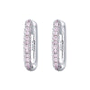 Heavy Industry Micropaved Zircon Earrings Copper Plated With Real Gold Geometric Light Luxury Style For Women Seiko