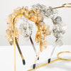 Heavyduty Floral Metal Headband Electroplated Hair Accessories For Women
