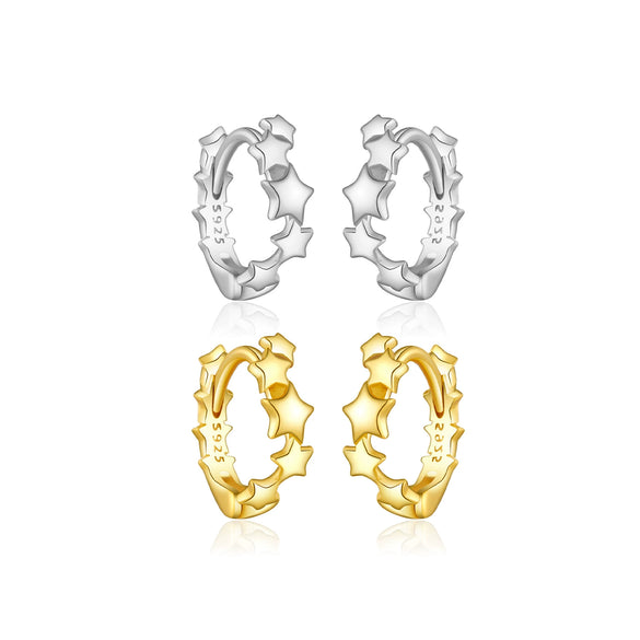 High Design Sense S925 Sterling Silver Fashion Personality Joker Ear Buckle Earrings For Women With Platinum Or 18K Gold Electroplating
