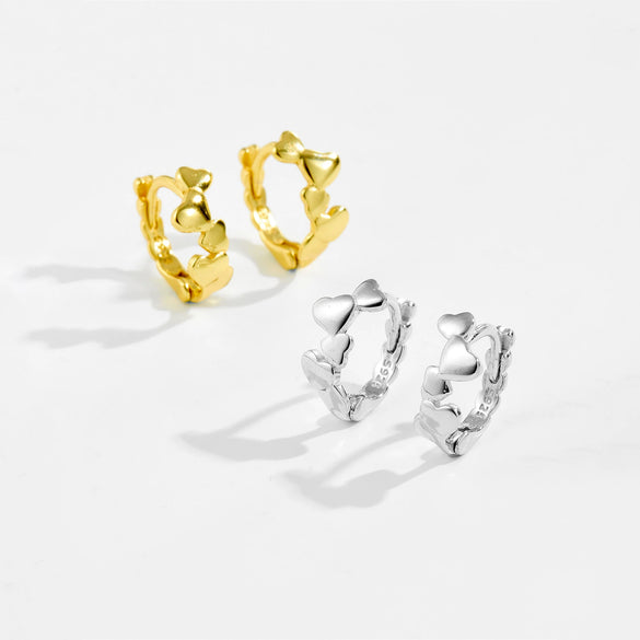 High Design Sense S925 Sterling Silver Fashion Personality Joker Ear Buckle Earrings For Women With Platinum Or 18K Gold Electroplating
