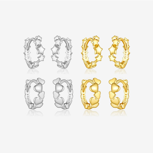 High Design Sense S925 Sterling Silver Fashion Personality Joker Ear Buckle Earrings For Women With Platinum Or 18K Gold Electroplating