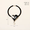 High Elasticity Rhinestone Heart Hair Tie For Women Fashion Ponytail Elastic Hair Band For Daily Styling