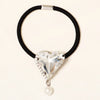 High Elasticity Rhinestone Heart Hair Tie For Women Fashion Ponytail Elastic Hair Band For Daily Styling