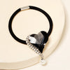High Elasticity Rhinestone Heart Hair Tie For Women Fashion Ponytail Elastic Hair Band For Daily Styling