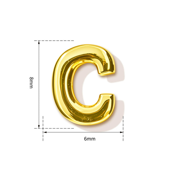 High End Copper Letter Pendant With Glossy Electroplated Finish Simple Versatile Alphabet Charm For Necklaces And Bracelets