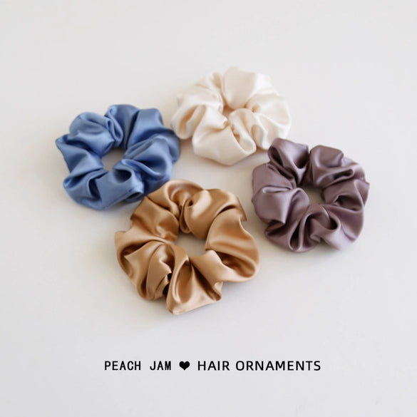 High End Handmade Satin Cloth Oversized Scrunchie Simple Elegant Hair Tie Headwear For Women
