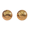 High End Ins Thick Metallic Stainless Steel Round Earrings With Hammer Texture And Geometric Pattern For Women Polished