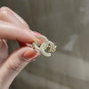 High End Minimalist Geometric Copper Open Ring For Women With Electroplated Finish And Sparkling Zircon Inlay