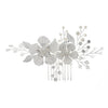 High End Retro Bridal Rhinestone Flower Pearl Hair Comb Hand Beaded Wedding Headdress For Women