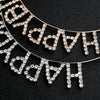 High End Rhinestone Children’s Headband With English Alphabet Letter Design Electroplated Party Hair Accessory