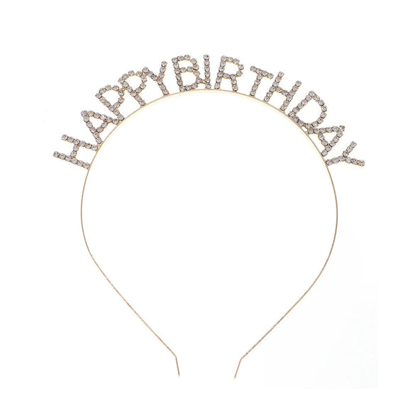 High End Rhinestone Children’s Headband With English Alphabet Letter Design Electroplated Party Hair Accessory
