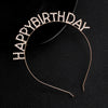 High End Rhinestone Children’s Headband With English Alphabet Letter Design Electroplated Party Hair Accessory