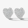 High End 925 Silver Heart Shaped Earrings Inlaid With Zircon For Women