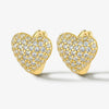 High End 925 Silver Heart Shaped Earrings Inlaid With Zircon For Women