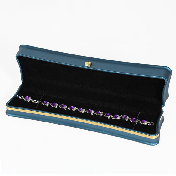 High Grade Brushed Pu Leather Crown Jewelry Storage Box For Ring Necklace Bracelet Jewelry Packaging