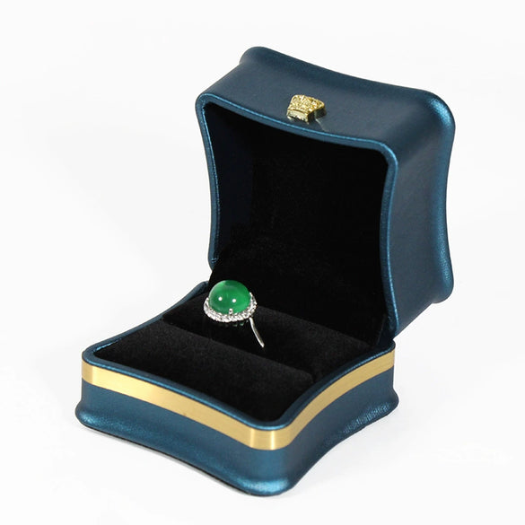 High Grade Brushed Pu Leather Crown Jewelry Storage Box For Ring Necklace Bracelet Jewelry Packaging