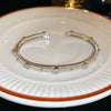 High Grade Brushed Zircon Bracelet With Real Gold Plated Copper Material High End Feel Palace Style Design