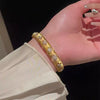 High Grade Brushed Zircon Bracelet With Real Gold Plated Copper Material High End Feel Palace Style Design
