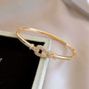 High Grade Brushed Zircon Bracelet With Real Gold Plated Copper Material High End Feel Palace Style Design