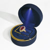 High Grade Pu Leather Jewelry Storage Box With Led Light Luminous Ring Box For Wedding Gifts Pendants And Bracelets