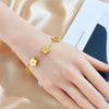 High Grade Retro Elegant Titanium Steel Pendant Bracelet With Metal Diamond Embedded Hollow Life Tree Design Geometric Pattern And Electroplating Treatment