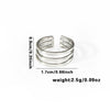 High Grade Retro Niche Design Titanium Steel Geometric Hollow Finger Ring With Electroplating For Women