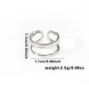 High Grade Retro Niche Design Titanium Steel Geometric Hollow Finger Ring With Electroplating For Women