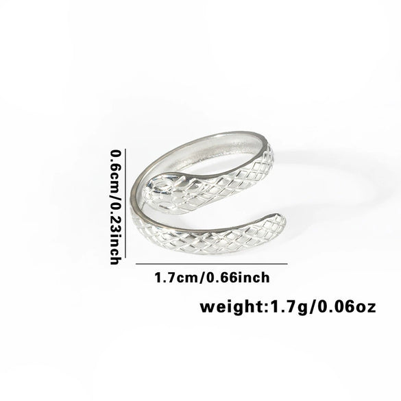 High Grade Retro Niche Design Titanium Steel Geometric Hollow Finger Ring With Electroplating For Women