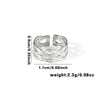 High Grade Retro Niche Design Titanium Steel Geometric Hollow Finger Ring With Electroplating For Women