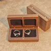 High Grade Solid Black Walnut Wood Jewelry Box Square Carved Ring And Medal Box With Flocking Cloth Lining Engraved Logo Packaging