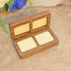 High Grade Solid Black Walnut Wood Jewelry Box Square Carved Ring And Medal Box With Flocking Cloth Lining Engraved Logo Packaging
