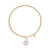 High Grade Stitching Imitation Fritillaria Pendant Necklace For Women Alloy Material Geometric Pattern Electroplating Treatment Twist Chain