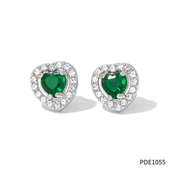 High Grade Women's Elegant Light Luxury Fashion Earrings In Heart And Geometric Shape Made Of Stainless Steel With Electroplating Design