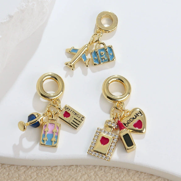 High Heels Multiaccessory Pendant Copper Geometric Electroplating Design