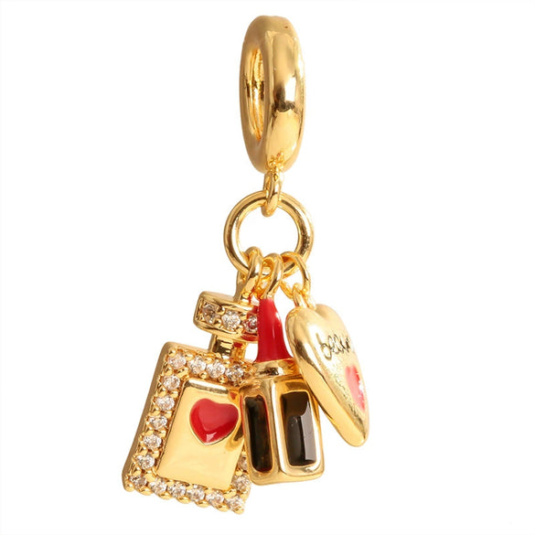 High Heels Multiaccessory Pendant Copper Geometric Electroplating Design